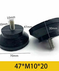 Rubber Adjustable Threaded Feet Pads For Tables And Chairs Leveling Foot Furniture Legs With Anti Shock Protection Black 4 Pack