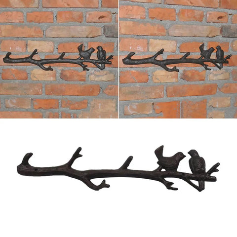 Vintage Cast Iron Tree Branch Coat Hook For Walls And Entryways Bringing Dope Rustic Vibes And Straightforward Storage Solutions That Honestly Upgrade Your Home Decor Setup, featuring bird designs.