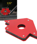Heavy Duty Welding Magnet Set With 4 Pieces Of Angled Holders Offering Multi Position Support For Arrow Setup At 135 Degrees