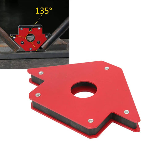 Heavy Duty Welding Magnet Set With 4 Pieces Of Angled Holders Offering Multi Position Support For Arrow Setup At 135 Degrees