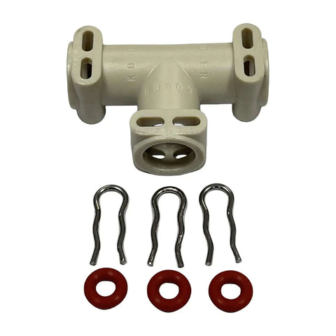 Three Way T Hose Connector For Coffee Machines And Home Kitchen, Fluid Line Connector With Three Seals And Clamps