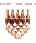 Heavy Duty Pro Grade Plasma Cutter Torch Nozzle Tips And Electrodes Set For 1250 Plasma Cutters 80A Compatible Replacement Parts Including 120927 Tips And 120926 Electrodes Set Built For Precise Durable Cuts