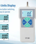 SF 500 500N Digital Force Tester Push And Pull Dynamometer With 100 240V Power High Precision Sensor Fast Readouts And Long Battery Life Ideal Workhorse For Lab And Shop Testing, LCD display