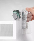 Heavy Duty Drywall Repair Kit With 6 Self Adhesive Patches 4 By 4 Inch Aluminum And Fiberglass Mesh Patches For Big Holes In Sheetrock Plaster And Ceilings Quick Easy Durable Fixes For A No Brainer Job