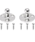 2 Pack 10mm Ball Studs Mounting Brackets For Gas Struts And Shocks With Screws, Round Mounting Brackets