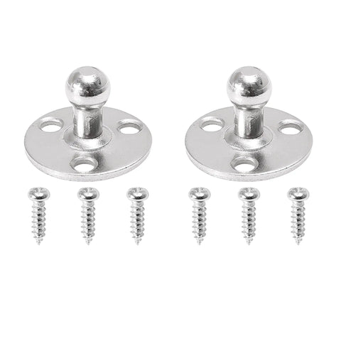 2 Pack 10mm Ball Studs Mounting Brackets For Gas Struts And Shocks With Screws, Round Mounting Brackets