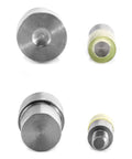 Heavy Duty Hand Press Tool With 8mm And 10mm Stud Rivet Dies, Mini Manual Rivet Setter Punch Set, Steel Construction, close-up view