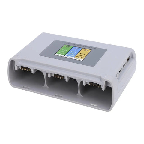 Drone Battery Charger Hub With USB Charging Station And Digital Display ABS Shockproof Multi Battery Dock front view