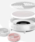 Pro Grade Nail Dust Collector Filter Replacement 2 Pack For HPro SproR showing exploded view of reusable mesh filters for vacuum.