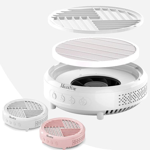 Pro Grade Nail Dust Collector Filter Replacement 2 Pack For HPro SproR showing exploded view of reusable mesh filters for vacuum.