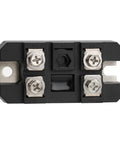 MDQ-100A Single Phase Bridge Rectifier Diode Module with copper base plate and four terminal blocks, front view.