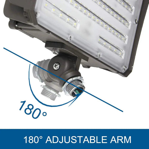 Outdoor LED Flood Light 100W With Dusk To Dawn Photocell, adjustable 180-degree knuckle mount, 13000 Lumens Beast Bright