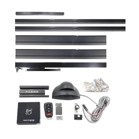 Heavy Duty Sliding Barn Door Hardware Kit With Smooth As Butter Aluminum Track System Built Tough For Homeowners Rust Proof Anti Scratch Finish And Effortless Daily Use, includes track pieces and hardware.