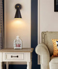 Modern Black And Gold Wall Sconces Set With Swing Arm Industrial Lamps Rustic Bronze Finish Two Pack for living room