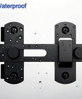Heavy Duty Barn Door Lock With 180 Degree Flip Latch For Privacy And Child Safety, shown wet to highlight waterproof feature