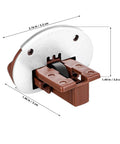 Close-up of 10 Sets Drawer Slide Repair Kit with rails, track guide, roller showing dimensions, cabinet hardware replacement.