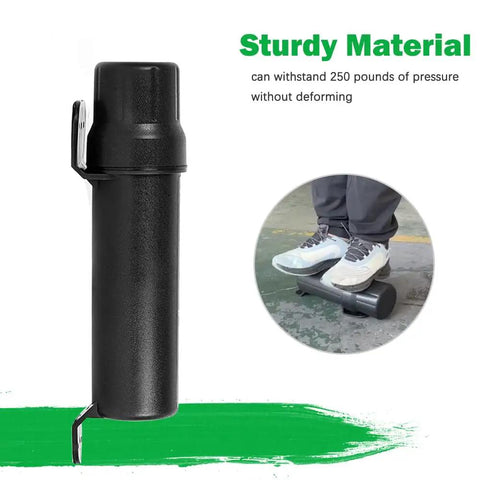 Rugged Off Road Motorcycle Tool Tube Waterproof Storage Box shown under pressure testing with a person standing on it.