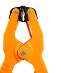 K Type Thermocouple Temperature Clamp Sensor For HVAC Systems, front view, 1.8 inch jaw opening, orange color, for quick readings