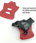 Disc Brake Pad Spacer Kit For SRAM MTB And Road Bikes, Brake Pad Spreader Spacers, 4 Pack In Red, top view and close-up