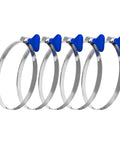 6 Inch Key Type Hose Clamps Pack Of 5 Stainless Steel Thumb Screw Adjustable For Dust Collection And Dryer Vent Hoses Connectors