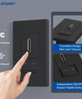 Super Slick Slide Dimmer Switch For Led And Cfl Bulbs Single Pole Or Three Way Control Matte Black, hand adjusting dimmer.