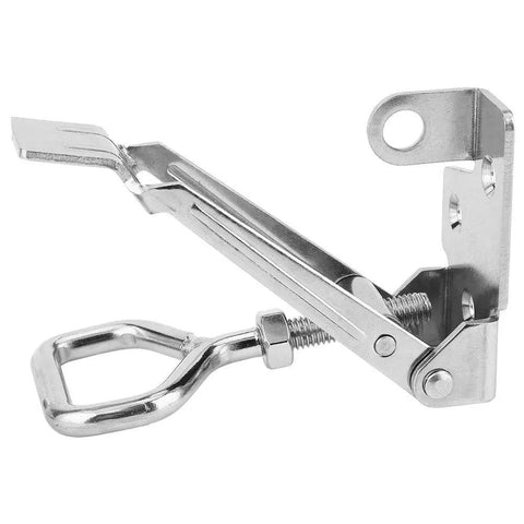 Over Center Latches With Adjustable Triangular Clamp Toggle For Doors, Toolboxes, Lockers, And Commercial Vehicles, Stainless Steel Construction
