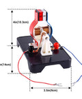 Dimensions of DIY Electric Motor Kit for Hands-On Learning, Simple 3V and 6V DC Motor Model Kit for Adults with visible wires