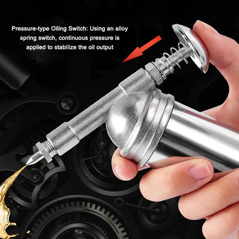 Lightweight 80cc Manual Grease Gun Handheld High Pressure Filler For Auto And Excavator Maintenance alloy body close-up