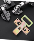 Heavy Duty Metal Sofa Connection Buckles Set For Interlocking Durable Furniture Link Parts, shown on black surface