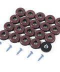 Furniture Sliders With Screws, 20 Pack Teflon Glides For Carpet, Tile And Hardwood Floors, Brown, durable PTFE sliders