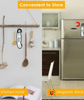 Digital Instant Read Meat Thermometer With 4.6 Inch Folding Probe, Ultra Fast 2 to 4 Sec Read Time on kitchen hook and fridge.