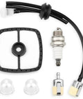 Tune Up Kit With Air Filter And Fuel Filter And Spark Plug For Echo SRM 225 Series Trimmers And Weed Eaters Replaces 13031054130 A226001410 90074 90097 NGK BPM7A BPM8Y, showing components laid out on white background.