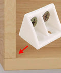 20 Pack White Right Angle Corner Brackets 18x18x32mm L Shaped ABS Plastic Furniture Braces With 4 To 16mm Self Tapping Screws