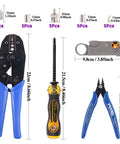 Pro Grade Coaxial Cable Tool Kit 14 Piece With Ratcheting Crimp Pliers, Cable Stripper, and connectors for RG cables displayed.