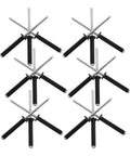 50 Pack Black Aluminum Pop Rivets M4x25 Flange Blind Rivets Kit arranged in a grid for metal fastening applications.