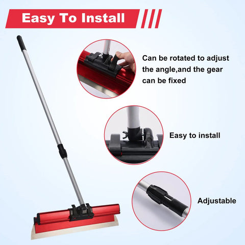 Pro Grade Drywall Skimming Blade Set With 16 Inch And 24 Inch Blades Semicircular Blade, adjustable and easy to install handle