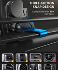 15W Fast Wireless Car Charger Mount With Auto Clamping Cord Free Hands Free Phone Holder vent compatibility diagram