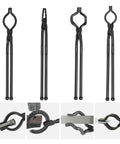 Heavy Duty Blacksmith Tongs Set With Four Jaw Styles V Bit Bolt Wolf Jaw Z V Bit And Gripping Tongs for Forging in A3 Carbon Steel 18 Inch Length