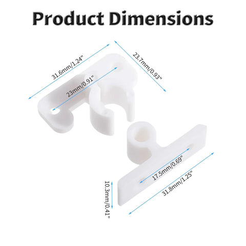No Sweat Heavy Duty White Cabinet Door Retainer Ball Catch 5 Pack Smooth Push Latch dimensions shown in mm.