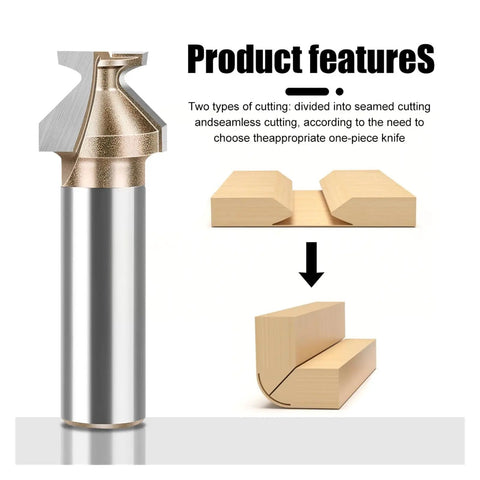 R8 Arc Bending Router Bit Set in 6/8/12mm and 14 or half inch shank size for curved woodworking and shaping projects.