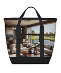 Golf Yacht Club Inspired Travel Tote Bag with inner pockets, large capacity, insulated, waterproof Oxford cloth, golf theme print