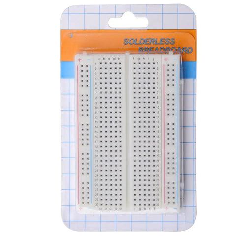 Compact Mini Breadboard With 400 Tie Points And Dual Power Lanes For Arduino Projects Measuring 5.5 By 8.2 By 0.85 Cm ABS