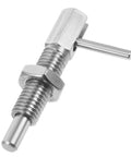 Heavy Duty Stainless Steel L Shaped Lock Pin With Secure Indexing Plunger For Cabinets Appliances And Automotive Hardware No Sweat Setup Smooth Grip Daily Use image showing the locking mechanism detail.