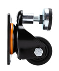 Tough As Nails Heavy Duty Leveling Caster With 2.5 Inch Smooth Ride Wheels And 550 Kilogram Weight Capacity side view showcasing polyurethane wheel and plate mount.