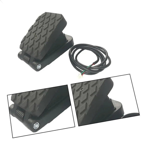 Hall Effect Speed Control Pedal Accelerator For Pwm Modules With Hella Responsive Throttle Curve Adjustable Tilt Sensor top view with cable.