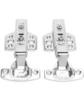 Stainless Steel Cabinet Hinges Set Of Two With 2mm Thick Base And Bright Electroplated Finish Heavy Duty And Smooth Soft Close Damping