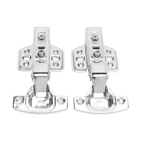 Stainless Steel Cabinet Hinges Set Of Two With 2mm Thick Base And Bright Electroplated Finish Heavy Duty And Smooth Soft Close Damping