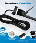 Flow Switch GLX-FLO-RP for Hayward Goldline Aquarite Salt System with 15 ft cable and waterproof gel seal accessory details