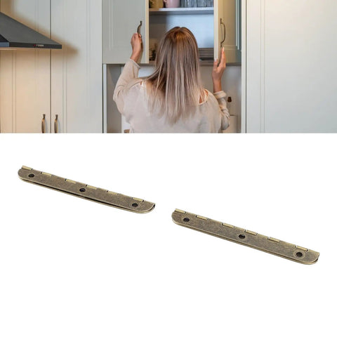 Vintage Bronze 90 Degree Folding Hinges With Screws Pack Of 50 For Tables Cabinets Doors And Furniture 65x15mm