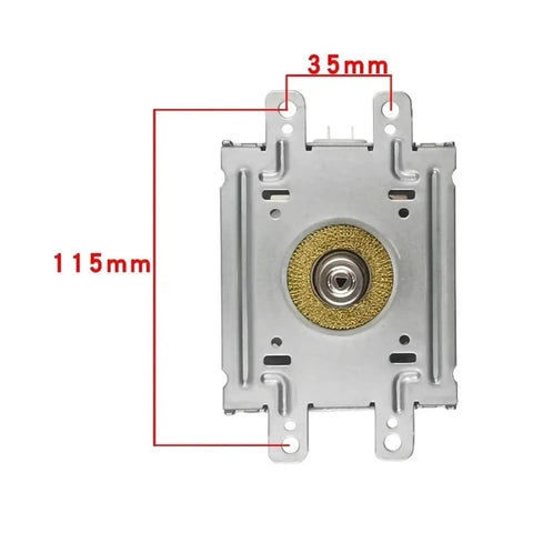 Genuine Air Cooled Magnetron Replacement For LG Microwave 2M246-15TAG with gold heating element and measurements 115mm x 35mm.